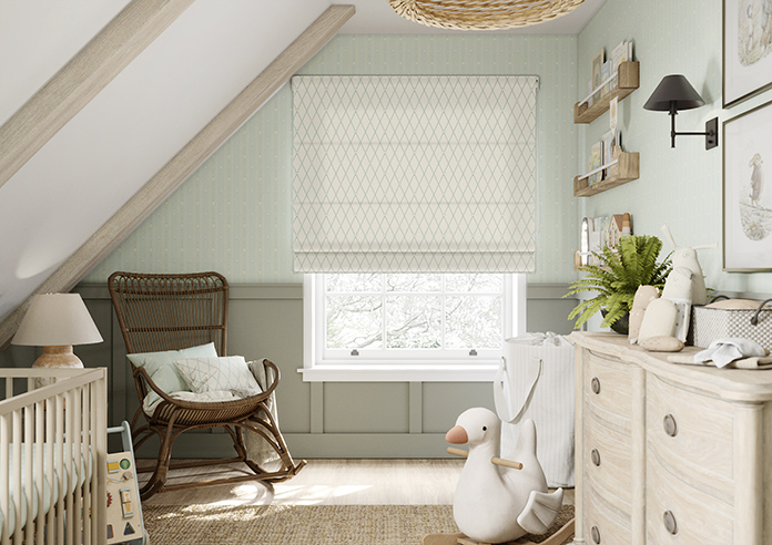 Puddle Down, Trellis Egg - Roman Blind - Image 3
